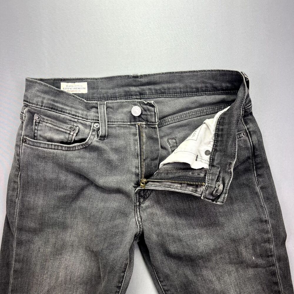 Levi's Premium‎ 511 Slim Fit Jeans Stretch Gray/Black Men's Tag Size 29x30 Fade - Picture 9 of 16